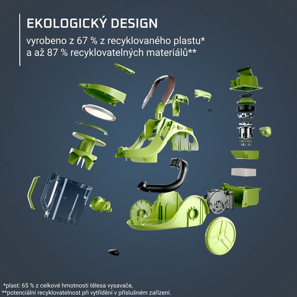 Bezsáčkový vysavač Green Force Cyclonic Effitech® Parquet RO7C32